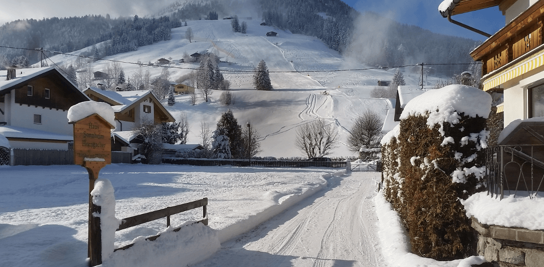 Uitzicht winter vanuit Haus Sonnheim